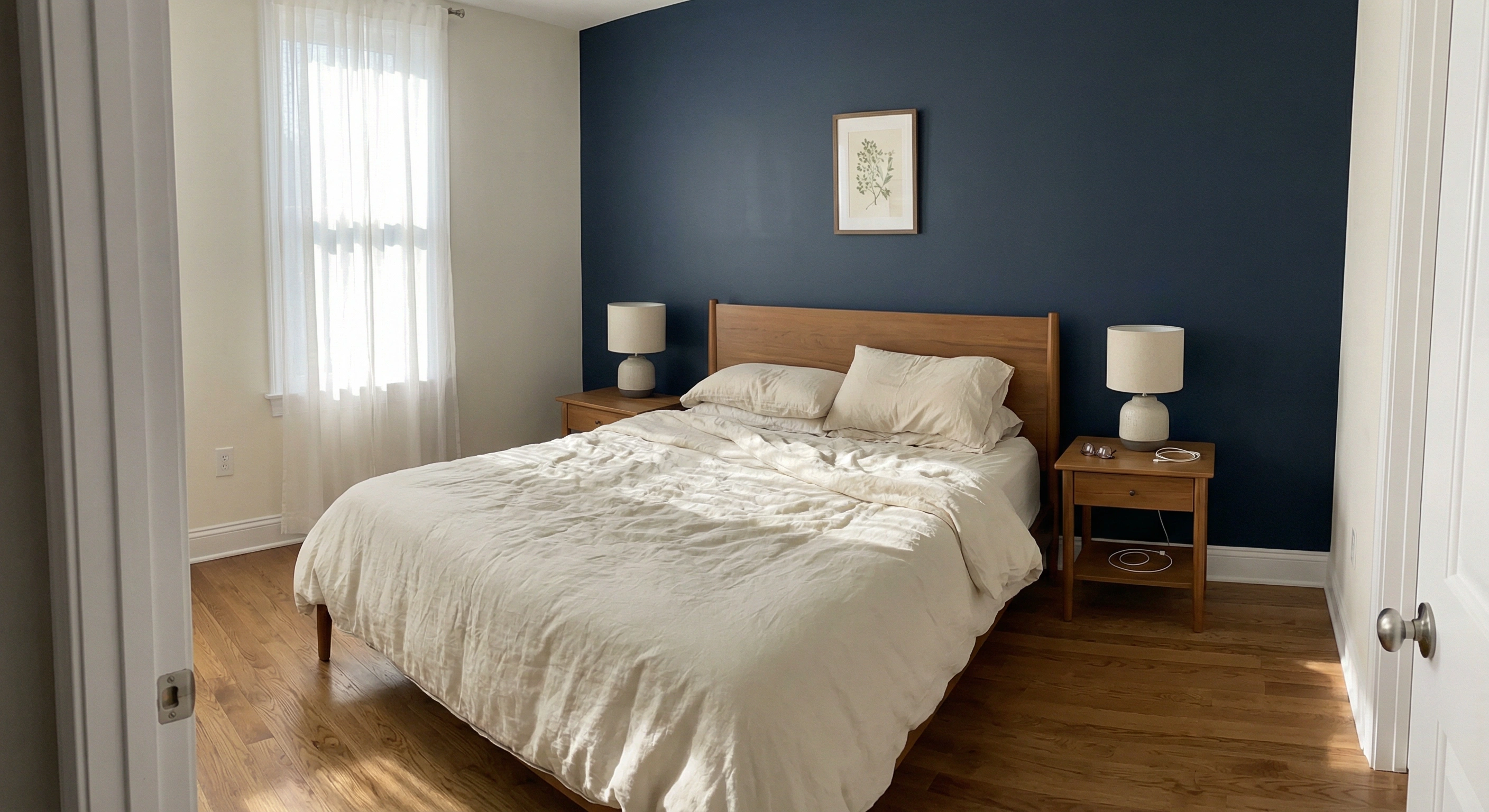 Master bedroom accent wall painting in Kalorama DC by Painters DC