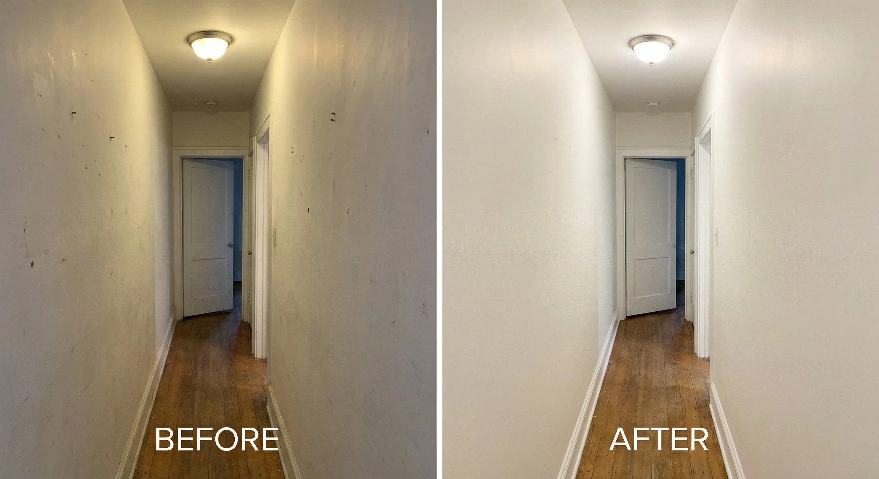 Hallway restoration and painting in a DC row house by Painters DC