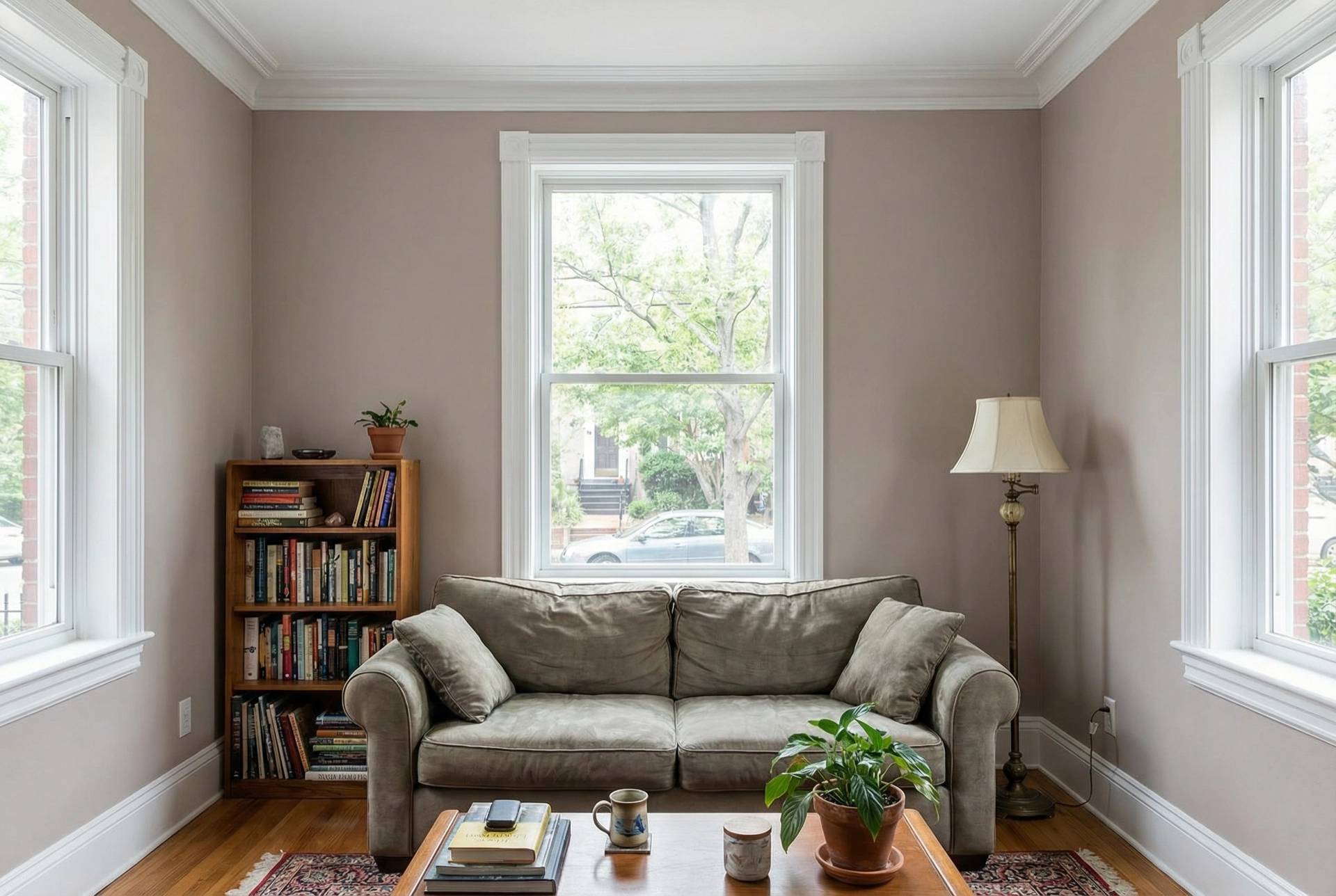 Baseboards complete the room — from floor to ceiling, every detail finished