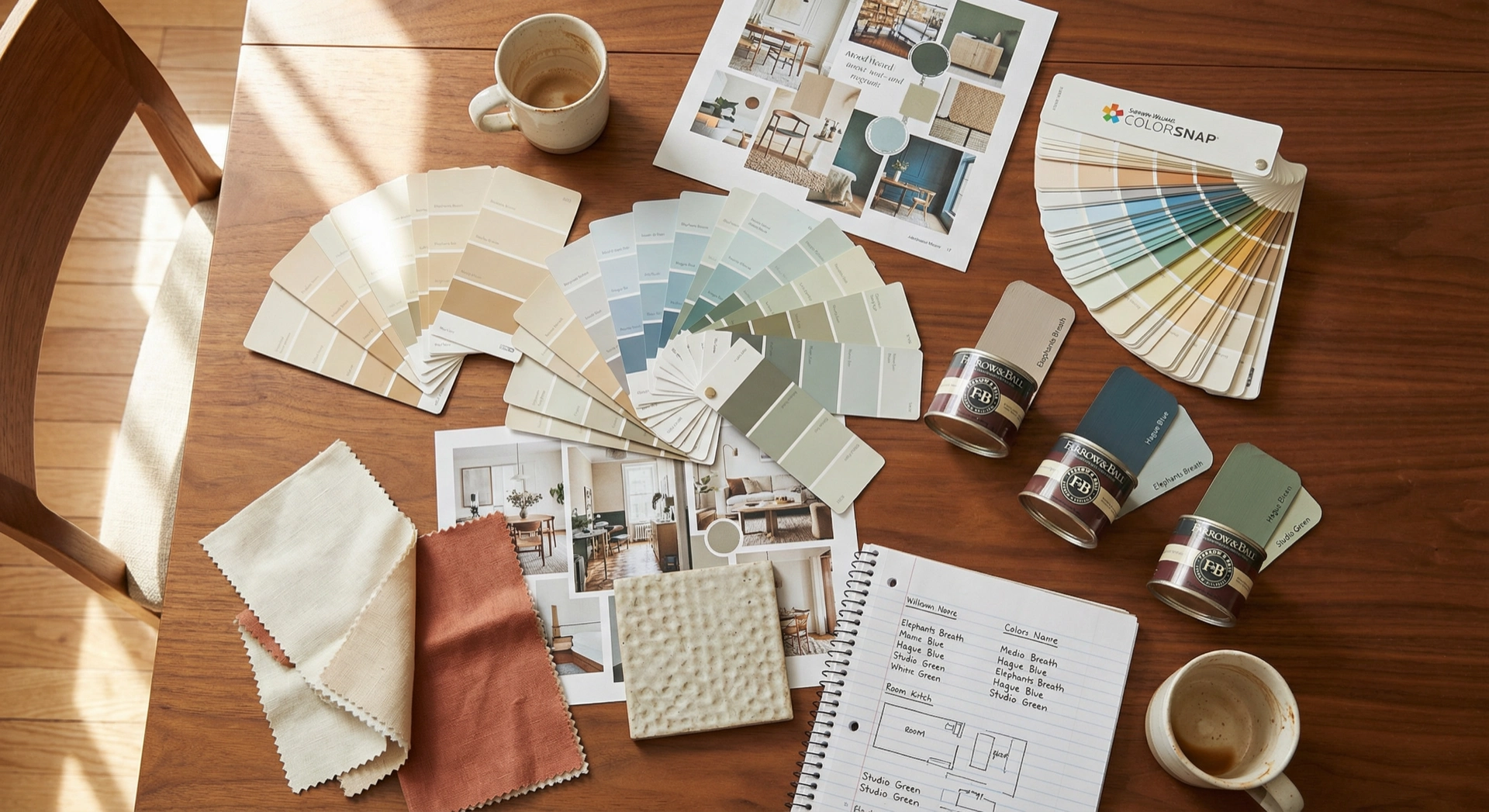 Painters DC Kalorama color consultation studio with Benjamin Moore and Farrow and Ball fan