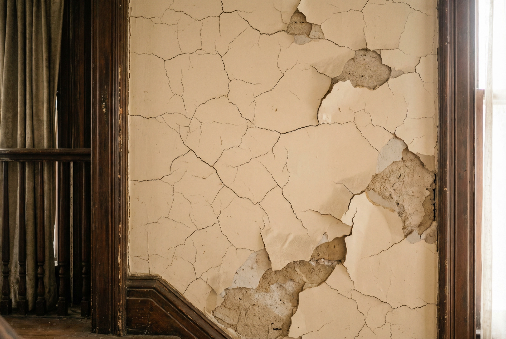 Plaster wall restoration in a Georgetown DC row house by Painters DC